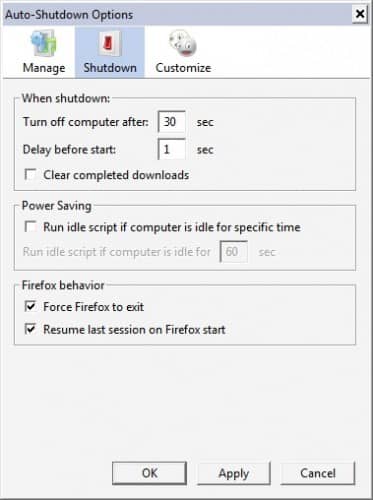 Автоматическое выключение компьютера после закачек в Firefox.