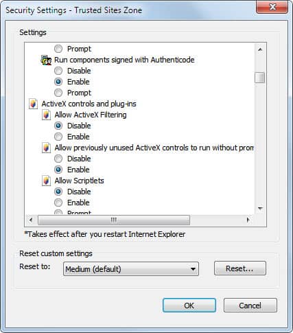Internet Explorer 9 ActiveX фильтрации: Fix Flash, Java и другие плагины.